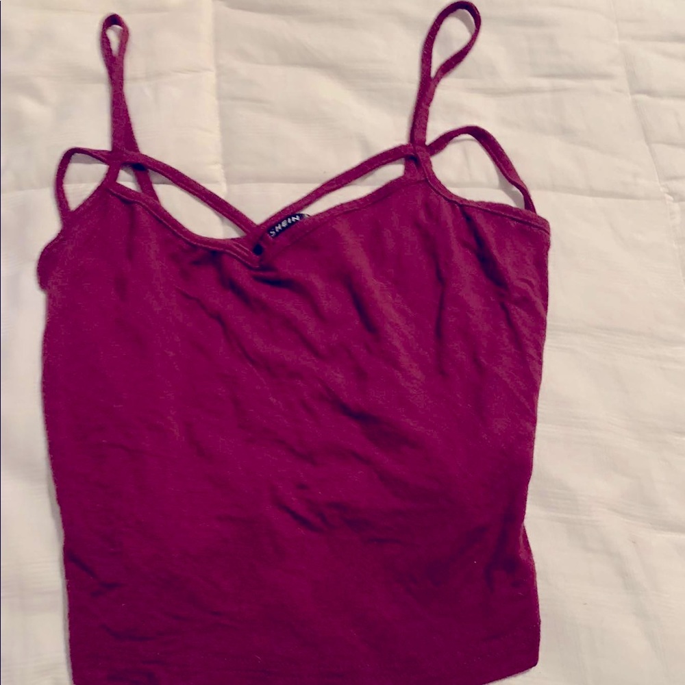 Maroon crop top